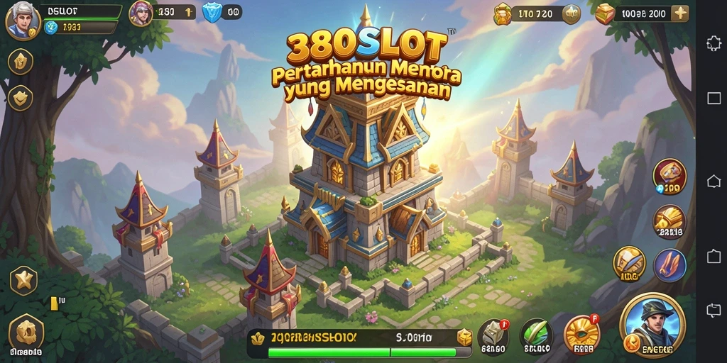 Tampilan gameplay menara pertahanan di 380SLOT yang mendebarkan.