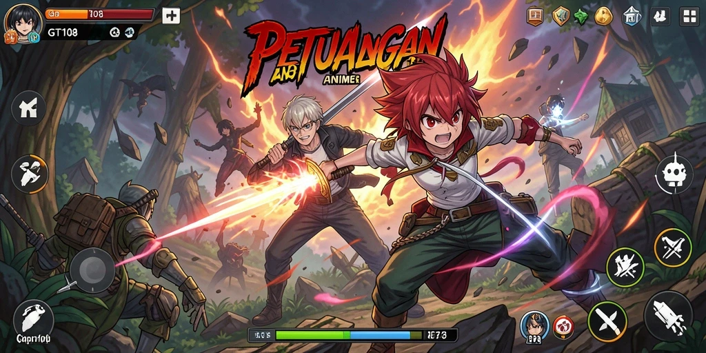 Tampilan gameplay menakjubkan dalam dunia Anime.