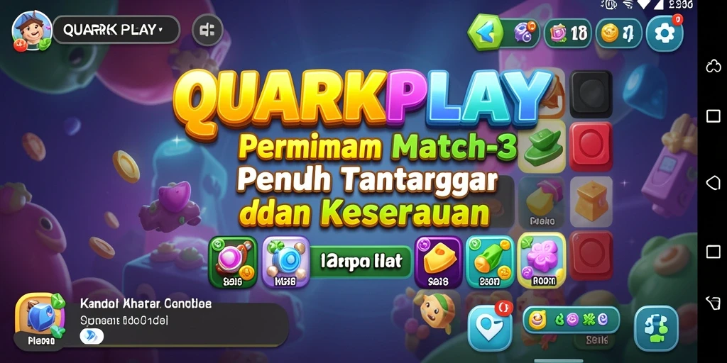 Tampilan gameplay seru dalam QUARKPLAY yang menggugah semangat pemain.