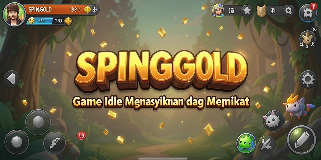 Tampilan gameplay SPINGOLD yang memikat dan menenangkan.